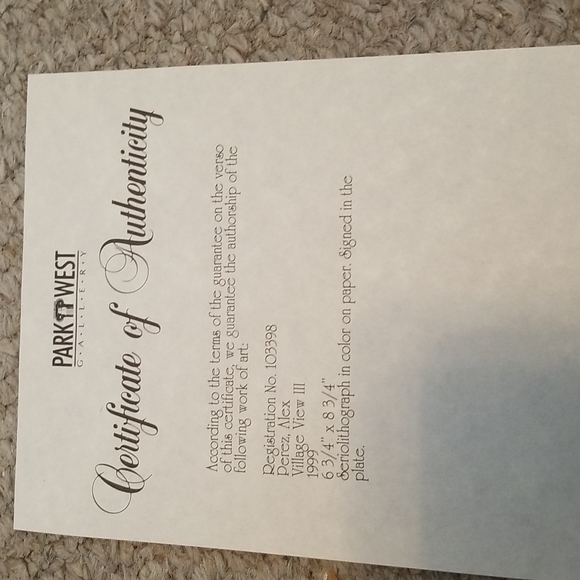 Signed Print Seriolithograph Alex Perez - Picture 5 of 5